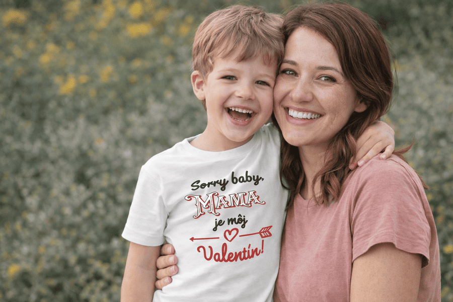 tričko pre chlapca Mama je môj Valentín mk